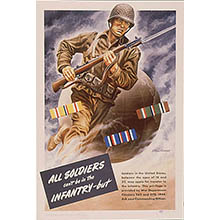 1:6 Scale US Poster All Soldiers cant be in the Infantry-but